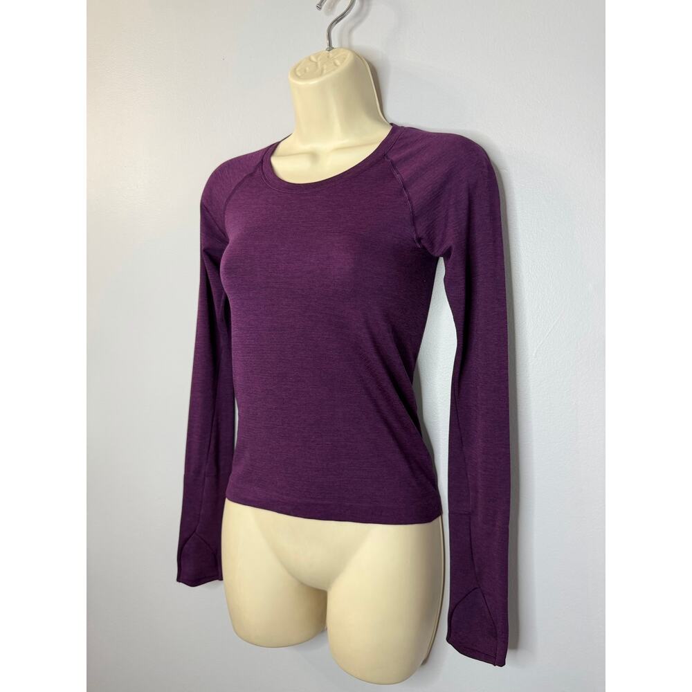 Lululemon Swiftly Tech Long-Sleeve Shirt 2.0 Race Length Dramatic Magenta Sz 2 - Picture 3 of 13